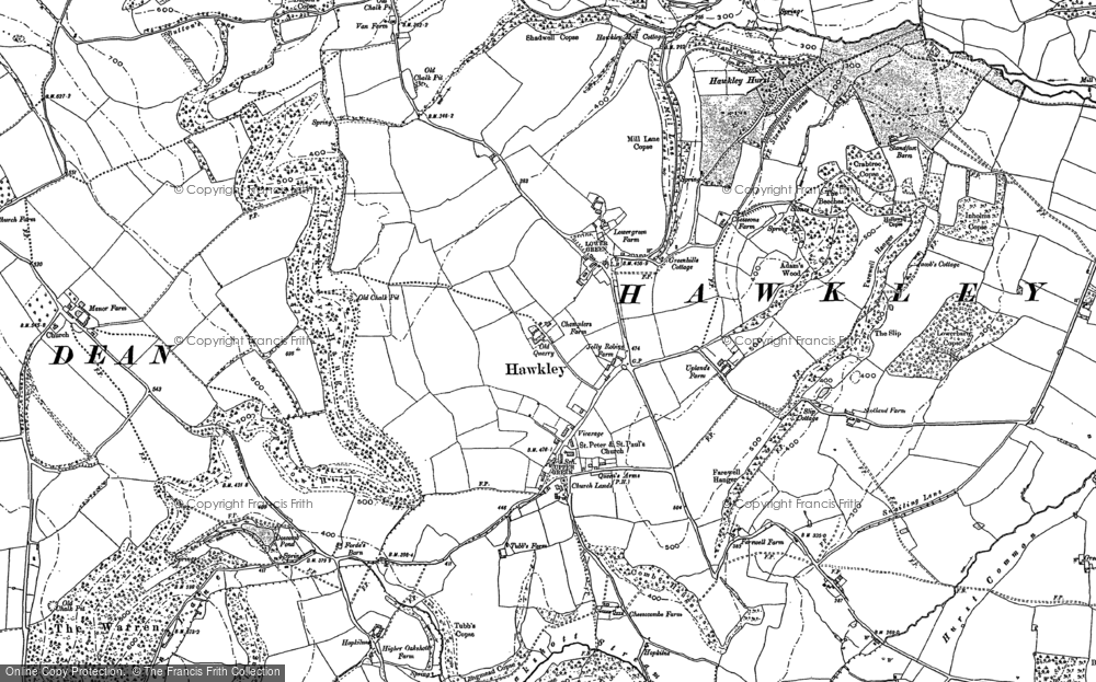 Old Map of Hawkley, 1895 - 1908 in 1895