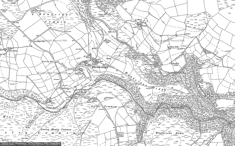 Old Map of Hawkridge, 1902 in 1902