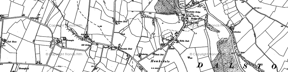 Old map of Hawksdale in 1899