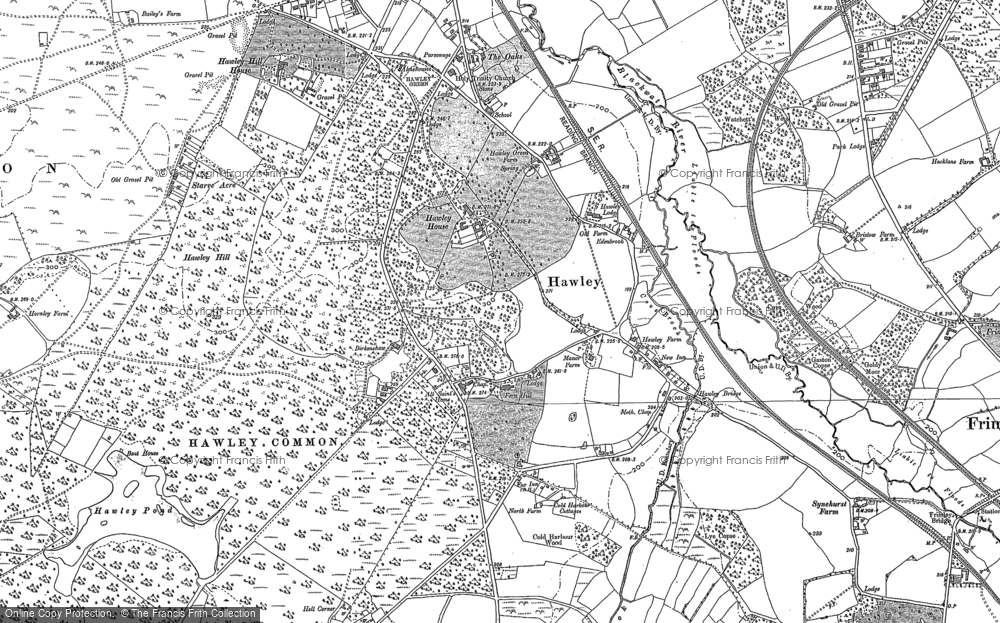 Old Map of Historic Map covering Fox Lane in 1909