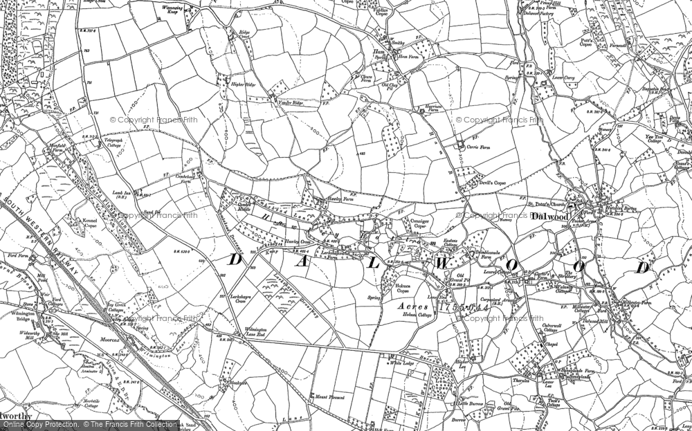 Old Map of Hawley Bottom, 1887 - 1888 in 1887