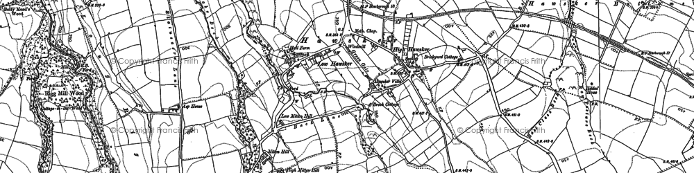 Old map of Hawsker in 1892