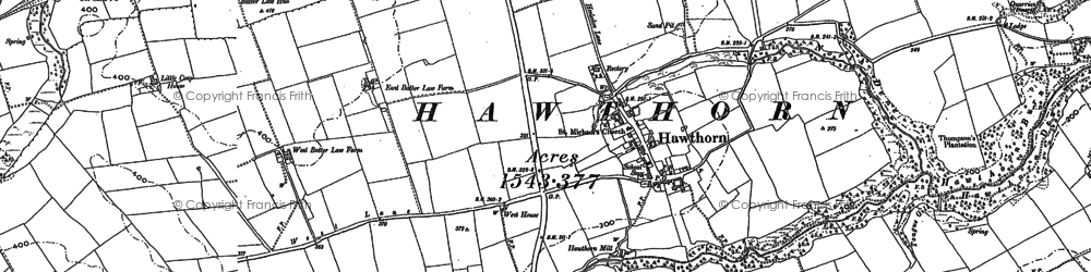 Old map of Hawthorn in 1914