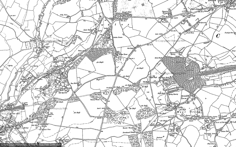 Old Map of Historic Map covering Wadswick in 1919