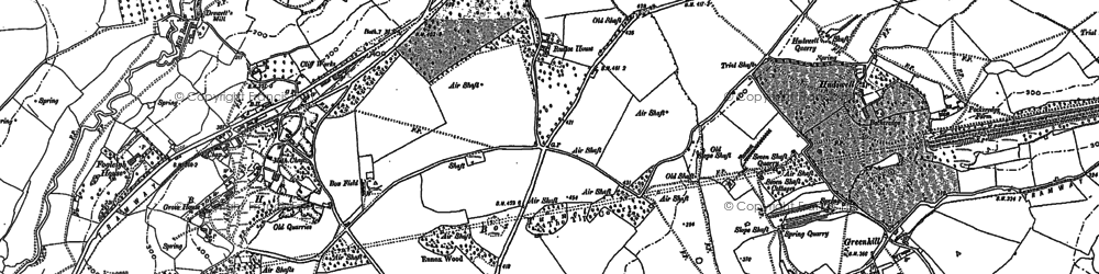 Old map of Hudswell in 1919