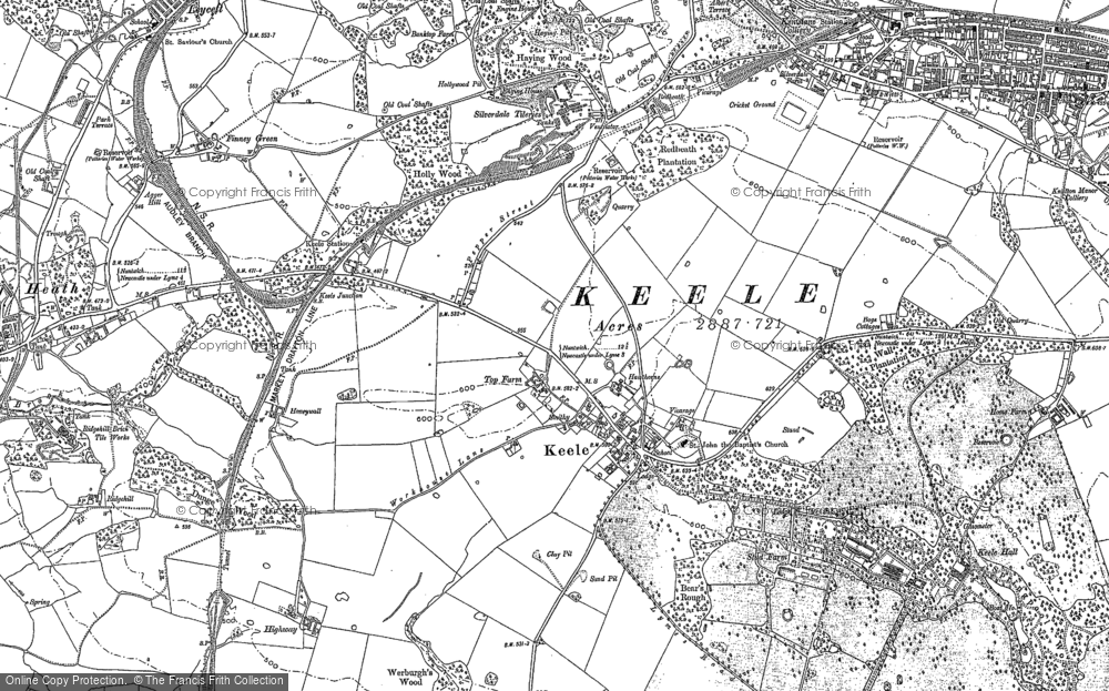 Old Map of Historic Map covering Bromley Green in 1878