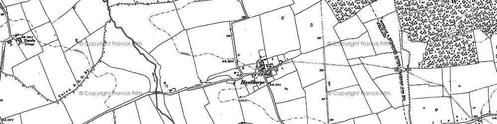 Old map of Hawthorpe in 1886