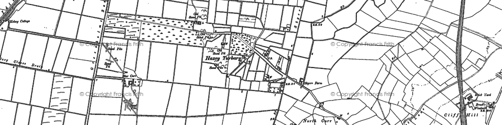 Old map of Haxey Carr in 1885