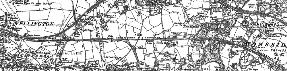 Old map of Haybridge in 1882