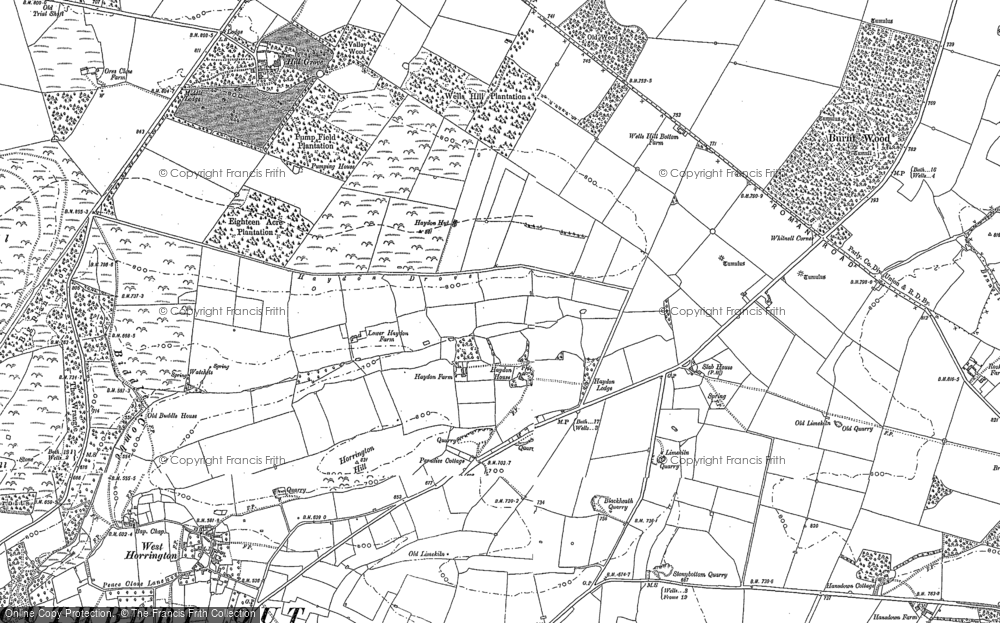 Old Map of Haydon, 1884 - 1886 in 1884
