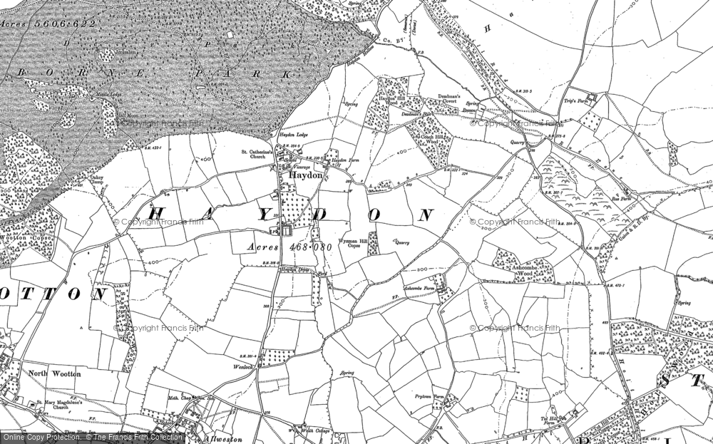 Old Map of Haydon, 1886 - 1901 in 1886