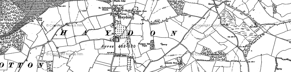Old map of Haydon in 1886