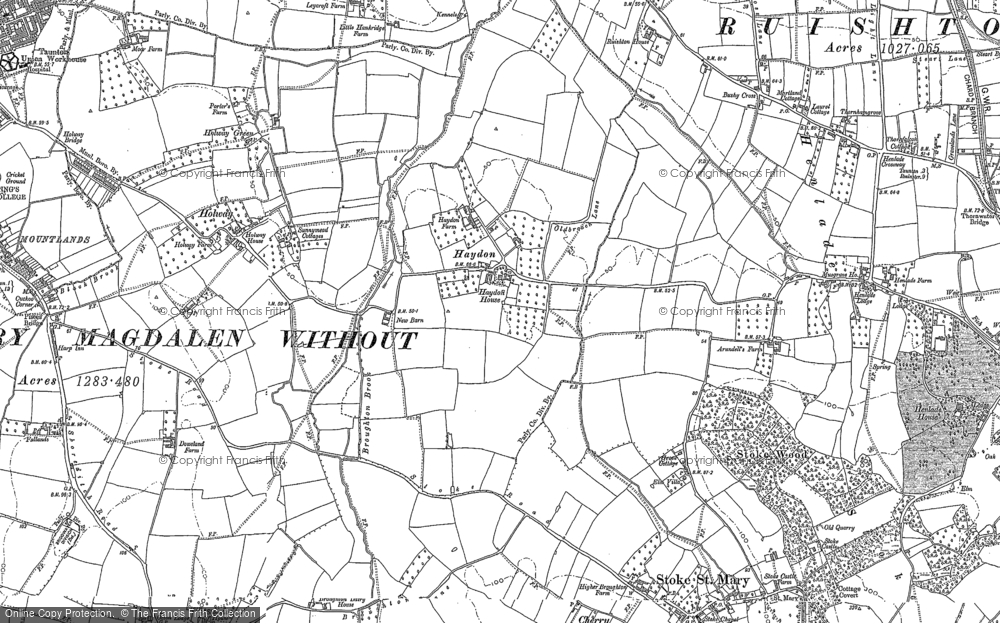 Old Map of Haydon, 1887 in 1887