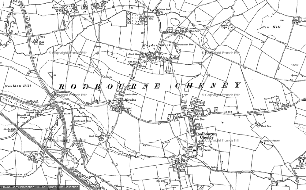 Old Map of Haydon Wick, 1899 in 1899