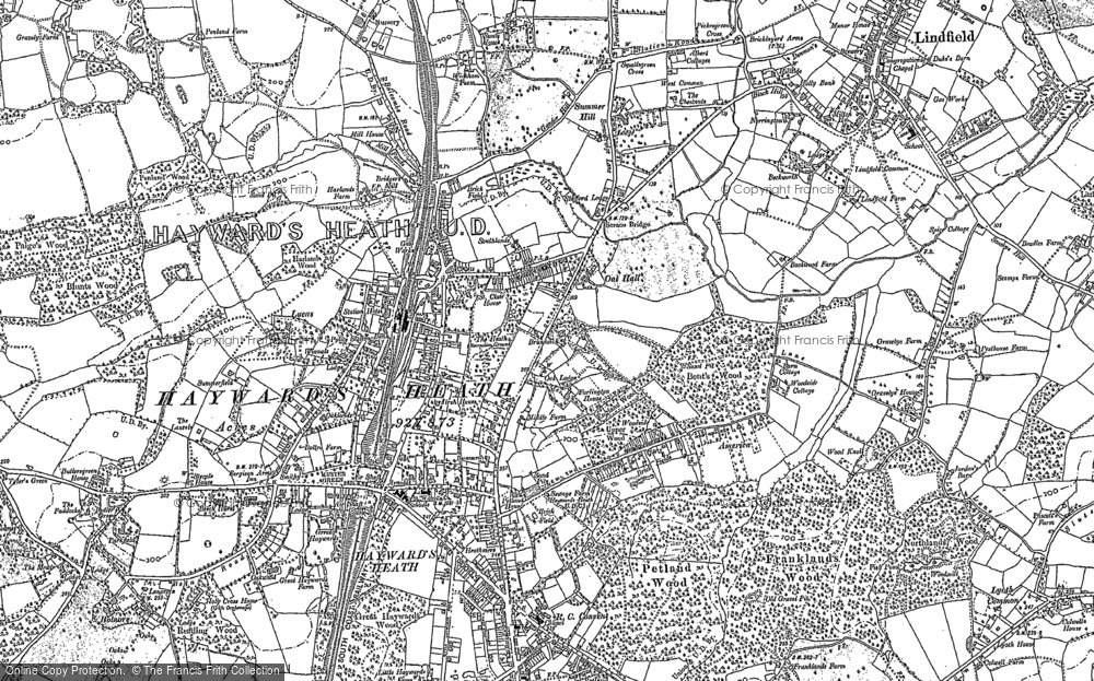 Old Map of Haywards Heath, 1896 in 1896