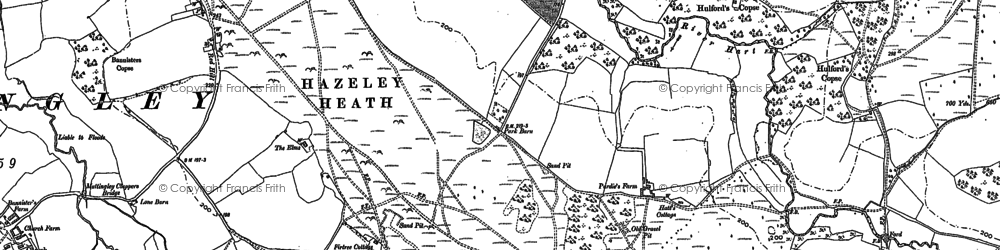 Old map of Hazeley Heath in 1894