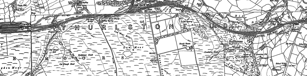 Old map of Hazlehead in 1888