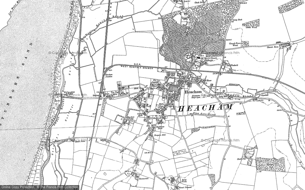 Old Map of Heacham, 1885 - 1904 in 1885