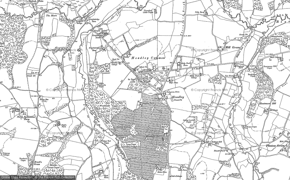 Old Map of Headley, 1909 in 1909