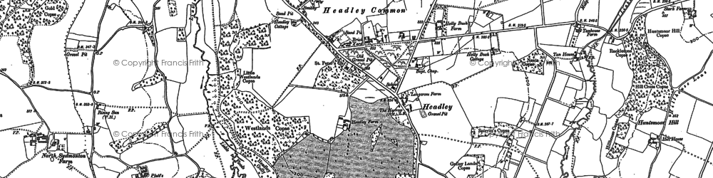 Old map of Headley in 1909