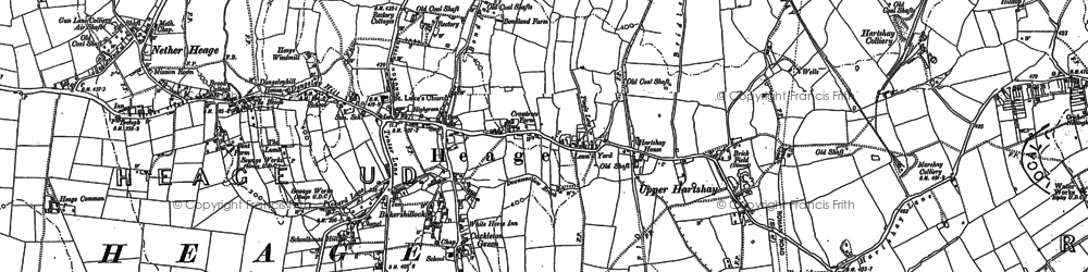 Old map of Heage in 1879