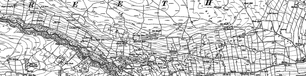 Old map of Healaugh in 1891