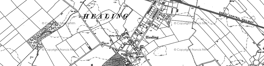Old map of Healing in 1886