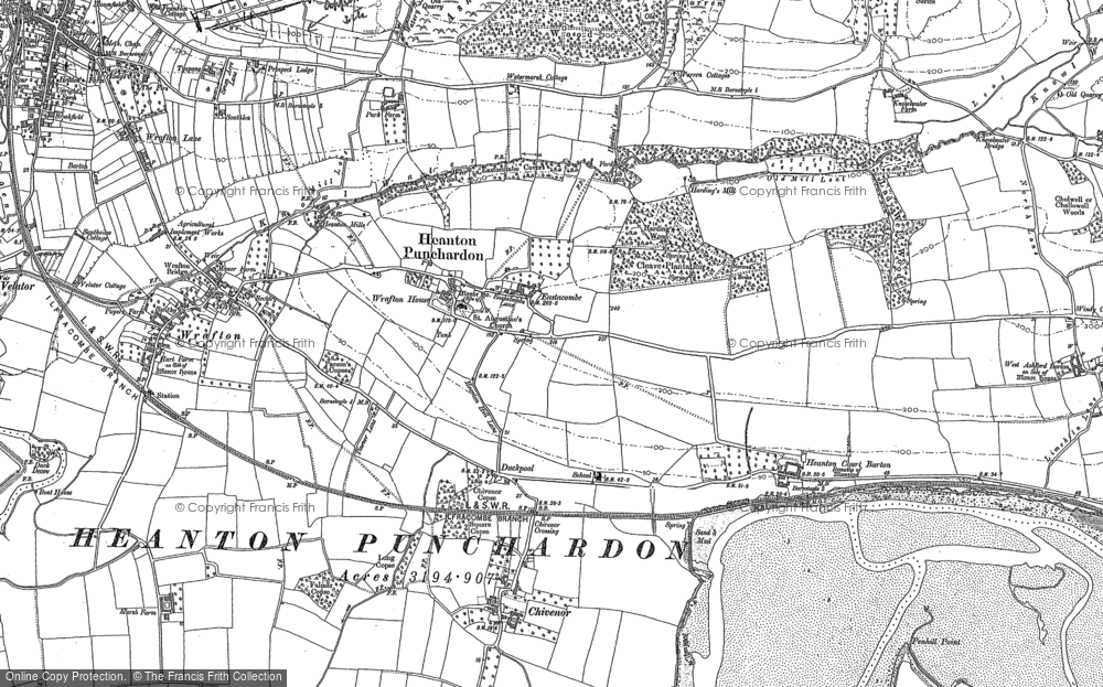 Old Map of Heanton Punchardon, 1886 - 1903 in 1886