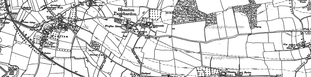 Old map of Heanton Punchardon in 1886