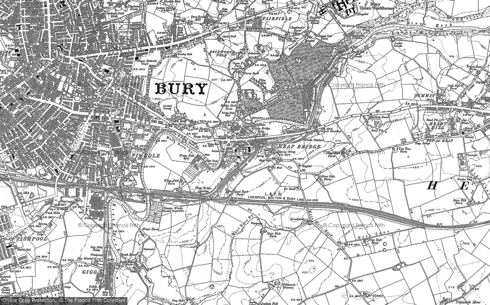 Old Map of Historic Map covering Free Town in 1891