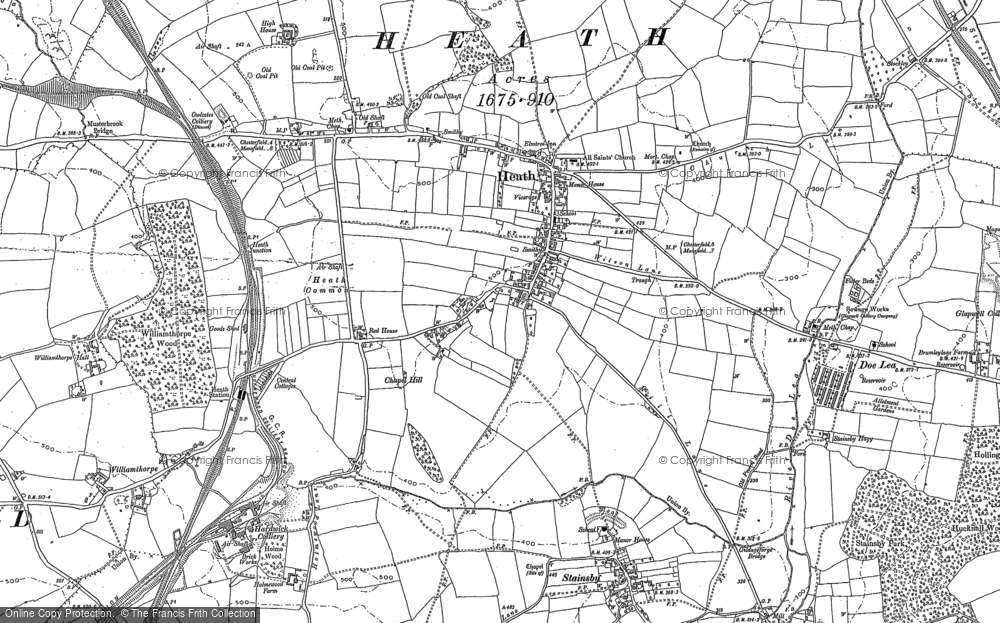 Old Map of Historic Map covering Stainsby in 1877