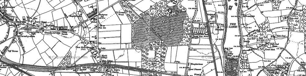 Old map of Birchgrove in 1915