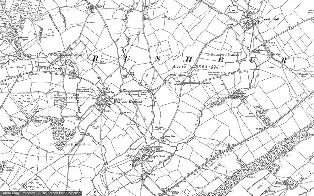 Old Map of Heath Common, 1882 in 1882