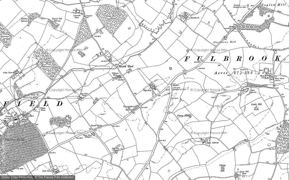 Old Map of Heath End, 1885 in 1885