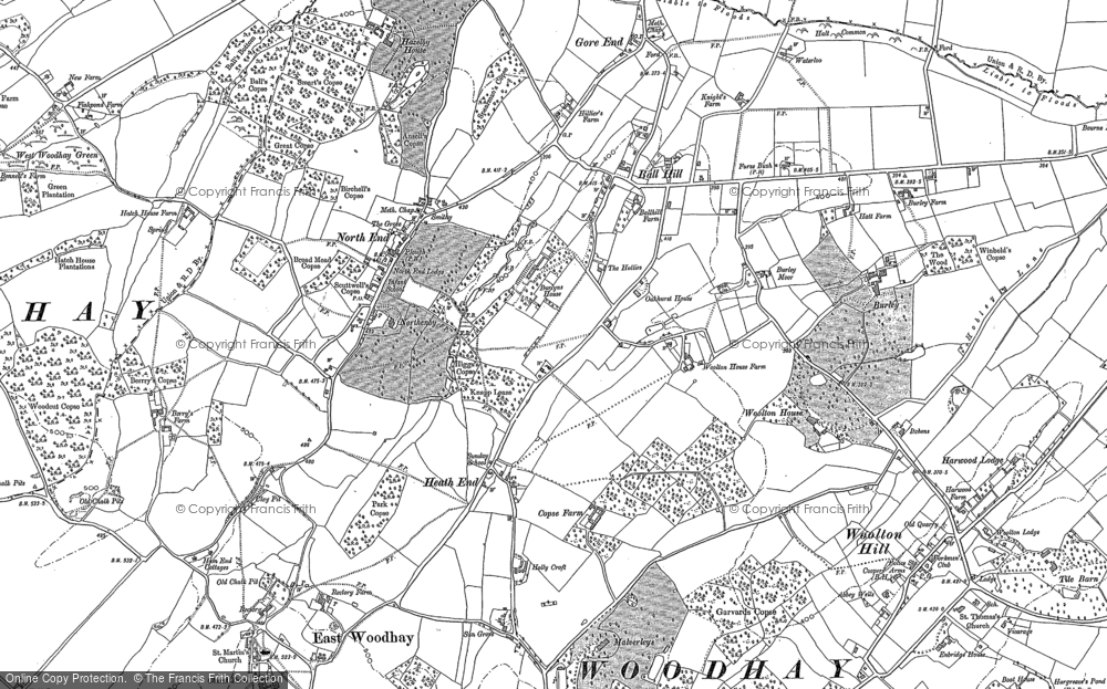 Old Map of Heath End, 1909 - 1938 in 1909