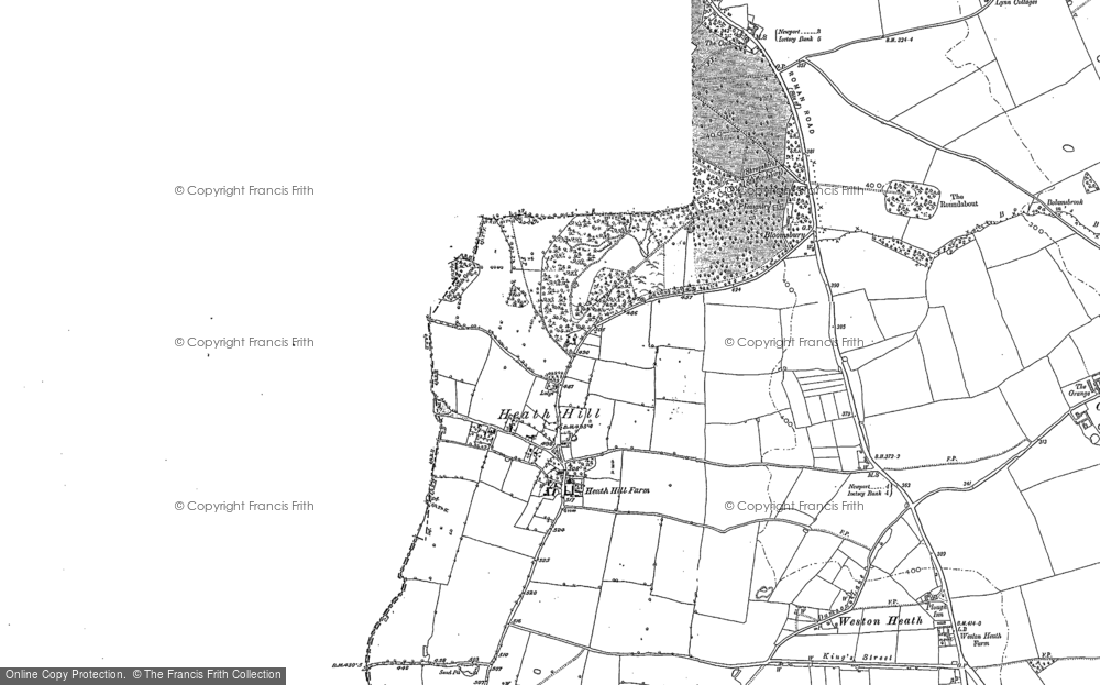 Old Map of Heath Hill, 1901 in 1901