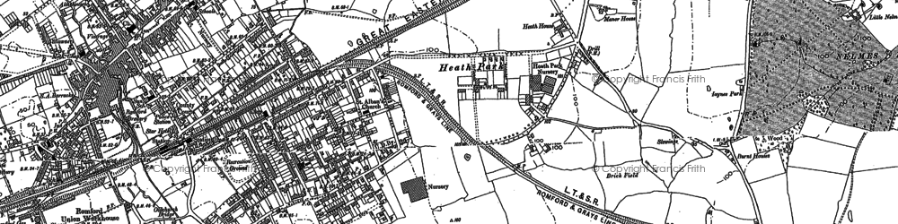 Old map of Heath Park in 1895