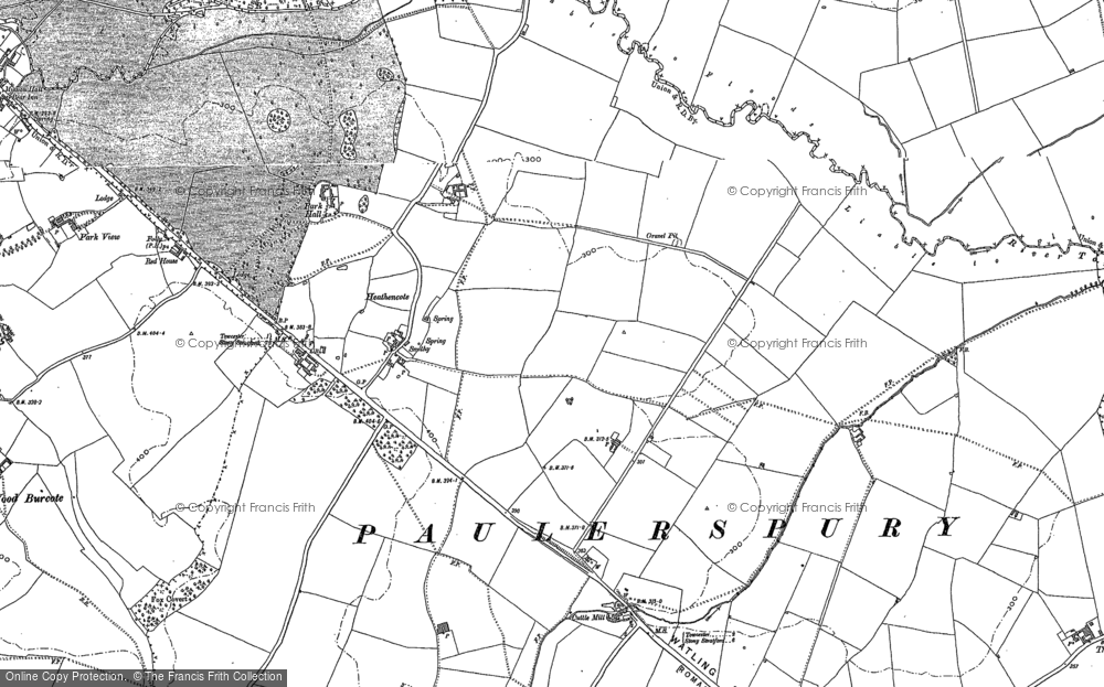 Old Map of Heathencote, 1883 in 1883