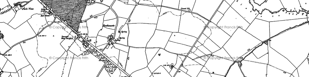 Old map of Heathencote in 1883