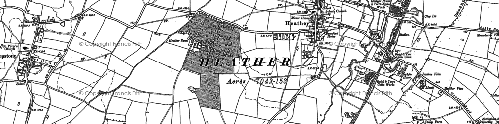 Old map of Heather in 1881