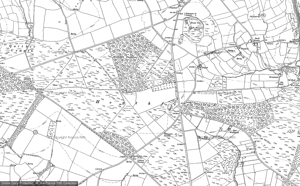Old Map of Heathfield, 1883 in 1883