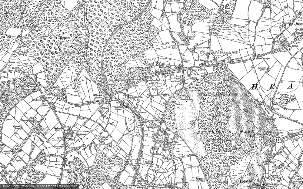 Old Map of Heathfield, 1897 - 1898 in 1897