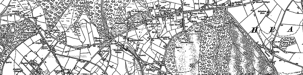 Old map of Heathfield in 1897