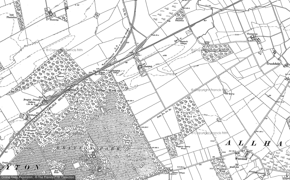 Old Map of Heathfield, 1899 in 1899