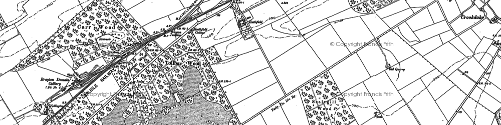 Old map of Heathfield in 1899