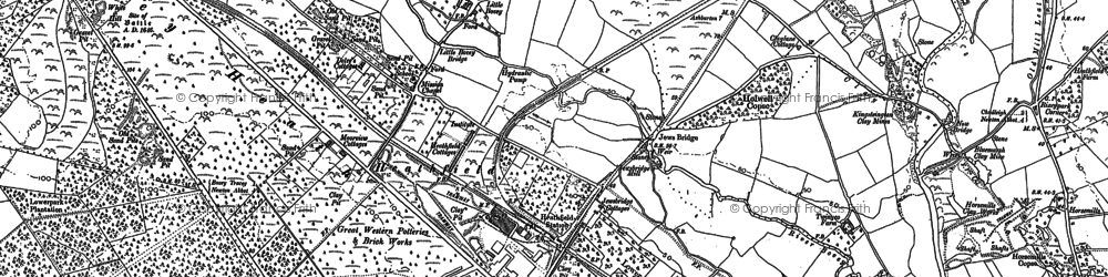 Old map of Heathfield in 1914