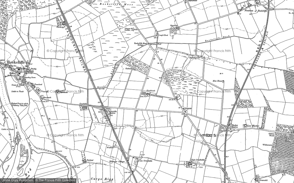 Old Map of Heathlands, 1888 - 1899 in 1888