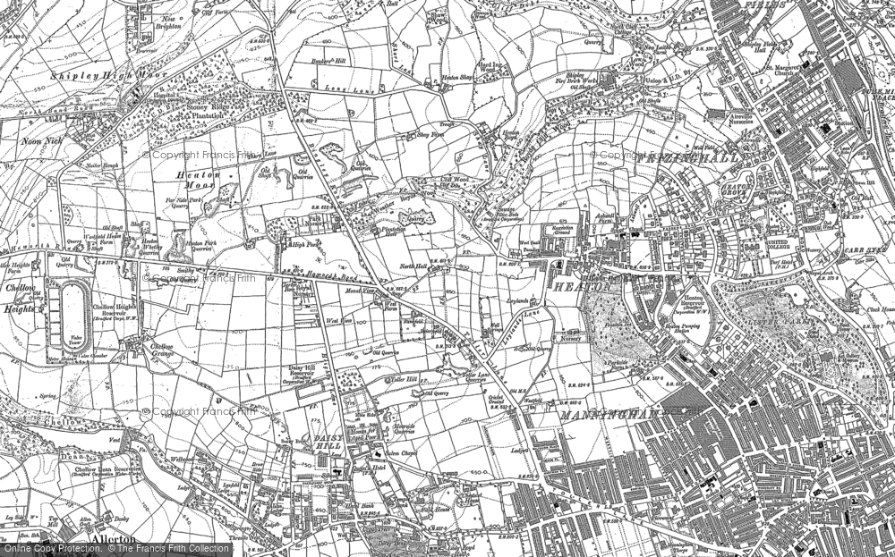 Old Map of Heaton, 1891 in 1891