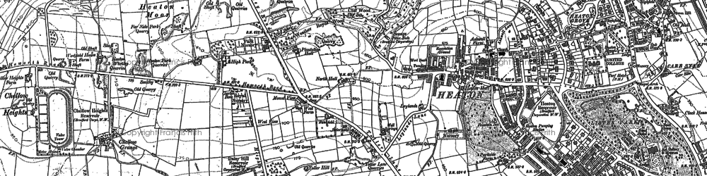 Old map of Heaton in 1891