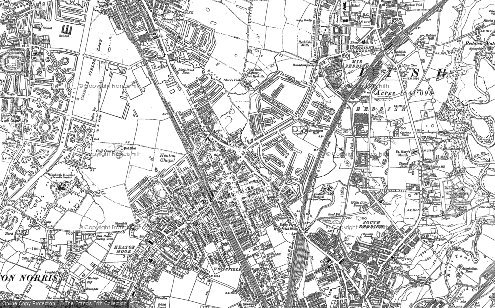 Old Map of Heaton Chapel, 1904 - 1905 in 1904